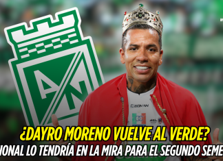 ¿Dayro Moreno vuelve al verde? Nacional lo tendría en la mira para el segundo semestre ¿Dayro Moreno volvería a Nacional?