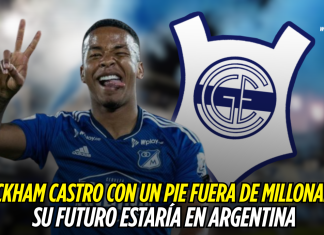 Beckham Castro con un pie fuera de Millonarios: su futuro estaría en Argentina Beckham Castro podría salir de Millonarios