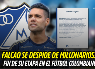 Falcao se despide de Millonarios: fin de su etapa en el fútbol colombiano Radamel Falcao García