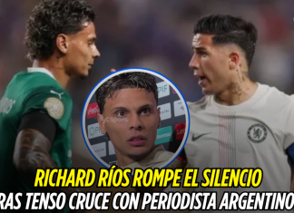 Richard Ríos rompe el silencio tras tenso cruce con periodista argentino Richard Ríos