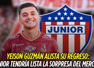 Yeison Guzmán alista su regreso: Junior tendría lista la sorpresa del mercado Yeison Guzmán