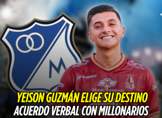 Yeison Guzmán elige su destino: acuerdo verbal con Millonarios Yeison Guzman, Millonarios