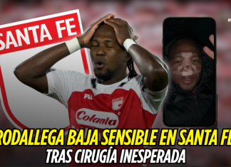 Hugo Rodallega baja sensible en Santa Fe tras cirugía inesperada Hugo Rodallega