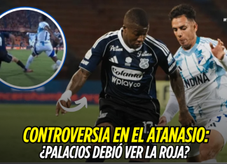 Controversia en el Atanasio: ¿Helibelton Palacios debió ver la roja? Helibelton Palacios
