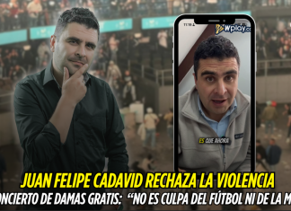 Juan Felipe Cadavid: “No es culpa del fútbol ni de la música” Juan Felipe Cadavid