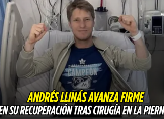 Andrés Llinás avanza en su recuperación tras cirugía en la pierna Andrés Llinás