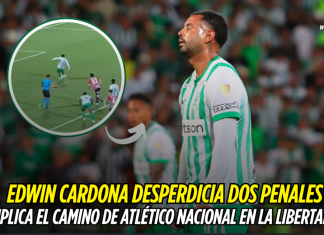 Edwin Cardona falla dos penales y complica a Nacional Edwin Cardona, Atlético Nacional