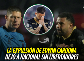 La expulsión de Edwin Cardona en la Libertadores Edwin Cardona, Nacional