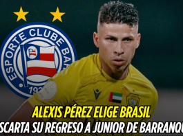 Alexis Pérez opta por Brasil y deja a Junior de lado Alexis Pérez