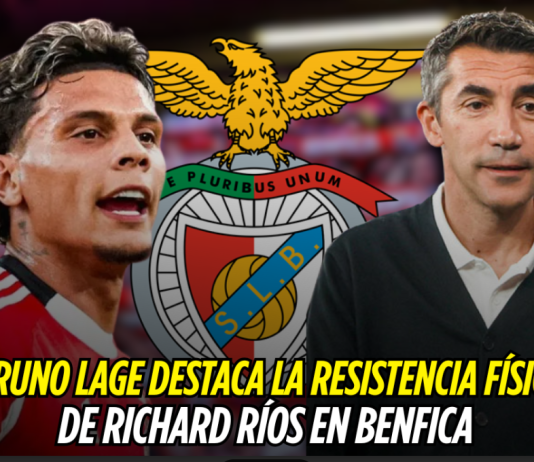Bruno Lage elogia la fortaleza física de Richard Ríos en Benfica Bruno Lage, Richard Ríos, Benfica