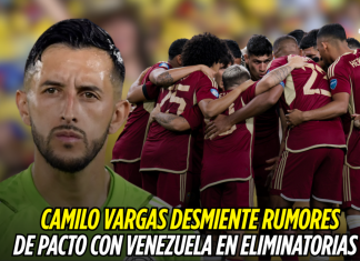 Camilo Vargas aclara rumores sobre pacto con Venezuela Camilo Vargas