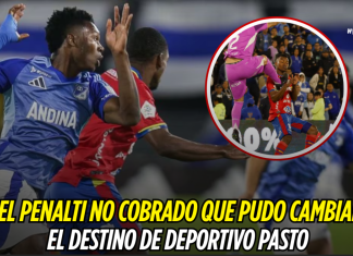 Deportivo Pasto sufrió penalti no cobrado clave en el partido Deportivo Pasto