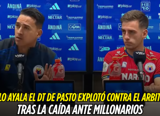 Camilo Ayala explotó contra el arbitraje tras perder con Millonarios Camilo Ayala