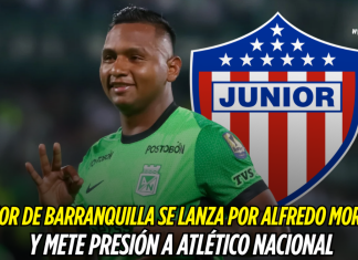 Junior va por Alfredo Morelos y presiona a Nacional Alfredo Morelos