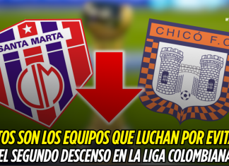 Liga Colombiana: equipos en riesgo de segundo descenso Liga Colombiana