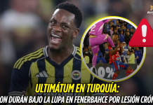 Jhon Durán, en duda en Fenerbahce por lesión crónica Jhon Durán
