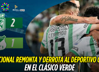 Atlético Nacional se impone en el clásico verde al Cali Atlético Nacional, Deportivo Cali