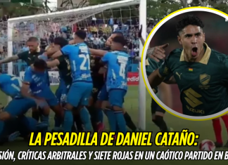 Daniel Cataño vive pesadilla: expulsión y 7 rojas en Bolivia Daniel Cataño