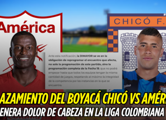 El partido Chicó y América aplazado desata polémica Boyacá Chicó y América de Cali
