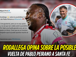 Pablo Peirano y su regreso a Santa Fe según Rodallega Pablo Peirano, Hugo Rodallega, Santa Fe