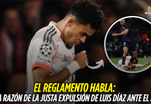 Luis Díaz y la regla que avala su roja ante el PSG Luis Díaz, Bayern de Múnich