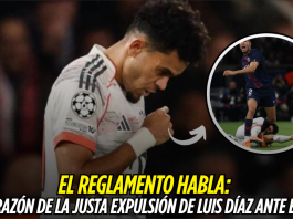 Luis Díaz y la regla que avala su roja ante el PSG Luis Díaz, Bayern de Múnich
