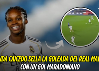 Linda Caicedo marca un golazo maradoniano en la goleada Linda Caicedo