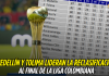 Medellín y Tolima lideran la reclasificación en la Liga Medellín, Tolima