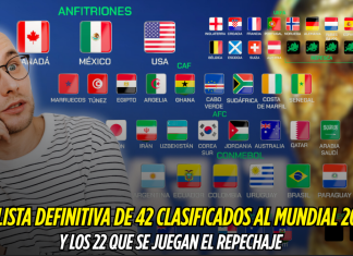 Los 42 clasificados al Mundial 2026 y los 22 al repechaje Mundial 2026