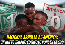 Nacional domina el clásico y sube a lo más alto Atlético Nacional