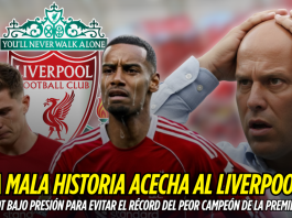 Liverpool enfrenta récord negativo: Slot bajo presión Liverpool