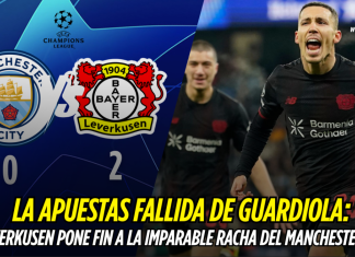 Manchester City cae y la apuesta de Guardiola se hunde Leverkusen, Manchester City