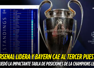 Arsenal lidera y Bayern cae en nueva tabla de Champions Arsenal, Champions League