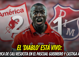 América de Cali resucita en el Pascual y castiga al DIM América de Cali