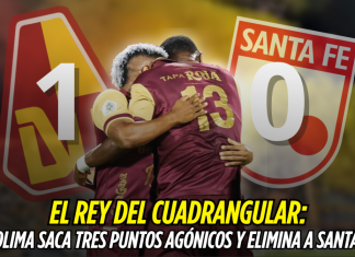 Tolima, el rey: tres puntos agónicos eliminan a Santa Fe Deportes Tolima
