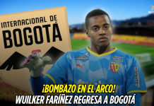 Wuilker Faríñez regresa a Bogotá y sorprende a todos Wuilker Faríñez