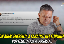 Jhon Arias encara a fanático por felicitar a Carrascal Jhon Arias