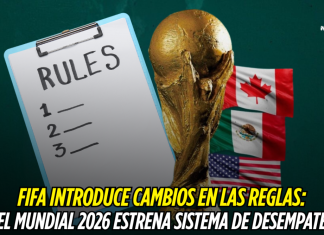 Mundial 2026 estrenará sistema de desempate según FIFA Mundial 2026