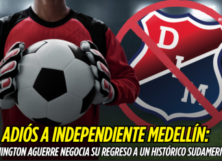Aguerre dejaría Medellín rumbo a un grande sudamericano Independiente Medellín, Washington Aguerre
