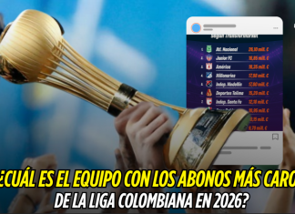 Liga Colombiana 2026: el equipo con abonos más caros Liga Colombiana