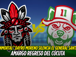 Dayro Moreno amarga el regreso del Cúcuta en casa Dayro Moreno