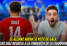Luis Díaz regresa al Allianz Arena por la Champions Luis Díaz