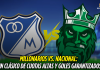 Millonarios vs Nacional: duelo clave jornada 12 Millonarios vs Atlético Nacional