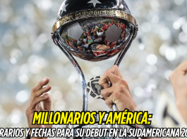 Copa Sudamericana 2026: debut de Millonarios y América Copa Sudamericana, América de Cali, Millonarios