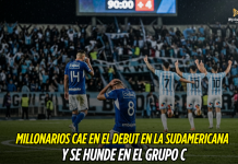 Millonarios cae en su debut y complica el Grupo C Millonarios