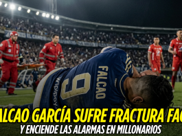 Millonarios en alerta: Falcao sufre fractura facial Millonarios, Falcao García