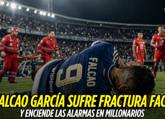 Millonarios en alerta: Falcao sufre fractura facial Millonarios, Falcao García