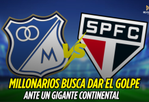 Millonarios va por la sorpresa ante un gigante Millonarios, Sao Paulo, Copa Sudamericana