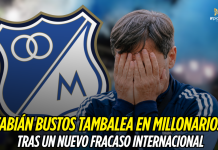 Fabián Bustos queda en la cuerda floja en Millonarios Millonarios, Fabián Bustos, Copa Sudamericana