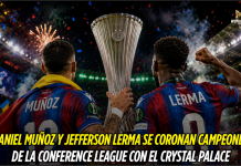 Crystal Palace celebra con Muñoz y Lerma Daniel Muñoz, Jefferson Lerma, Conference League, Crystal Palace
